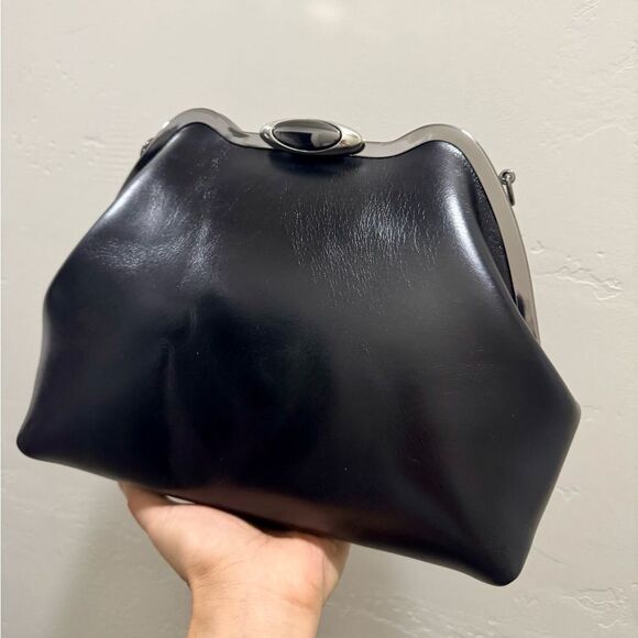 Premium Oil Wax Cowhide Handmade Custom Metal Frame Handbag & 2 Strap Styles - Picture 9 of 16